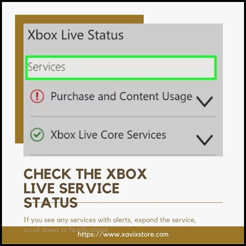 Check the Xbox Live Service Status 