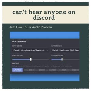can't hear anyone on discord