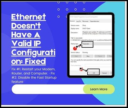 Ethernet Doesn't Have A Valid IP Configuration: Fixed
