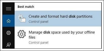 How to open Windows 10 Disk Management