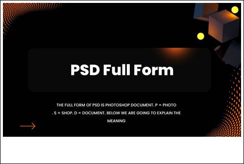 PSD Full Form Photoshop Document